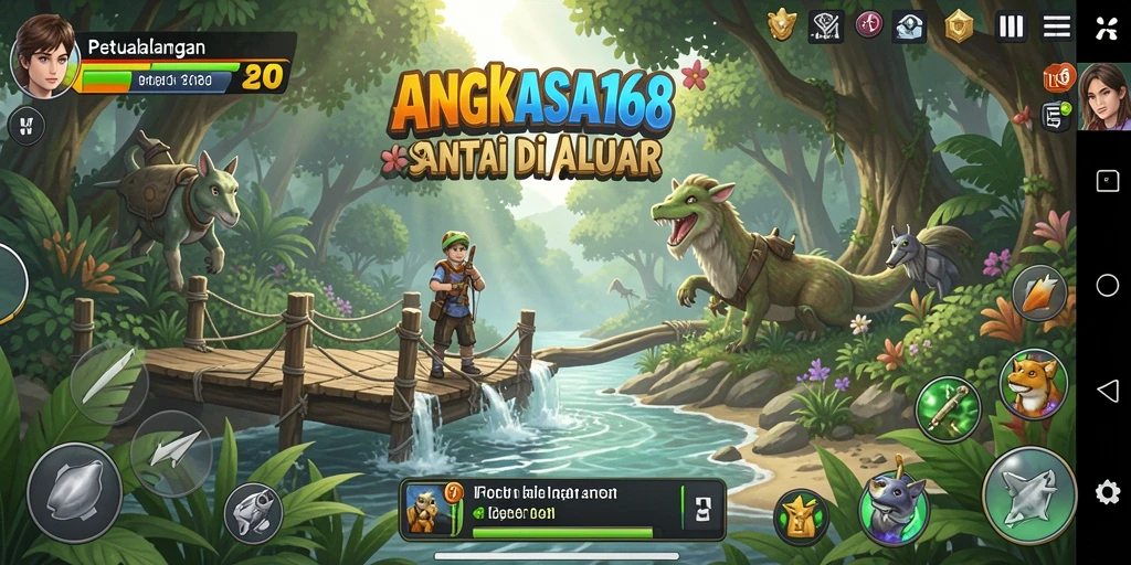 Screenshot gameplay ANGKASA168 yang menampilkan petualangan luar angkasa.