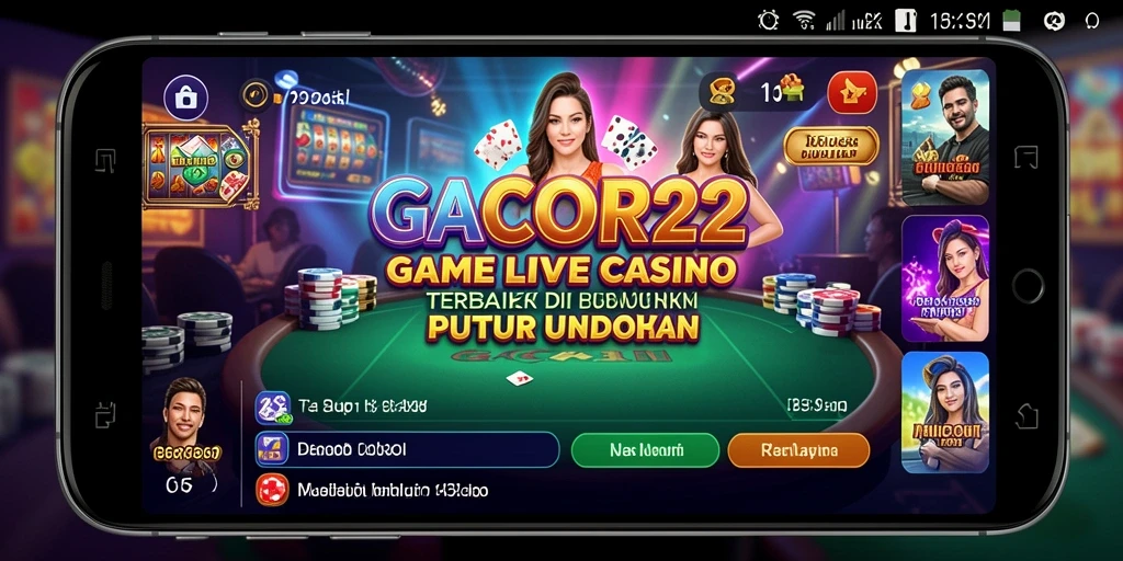 Tampilan gameplay Live Casino GACOR22 dengan dealer profesional.