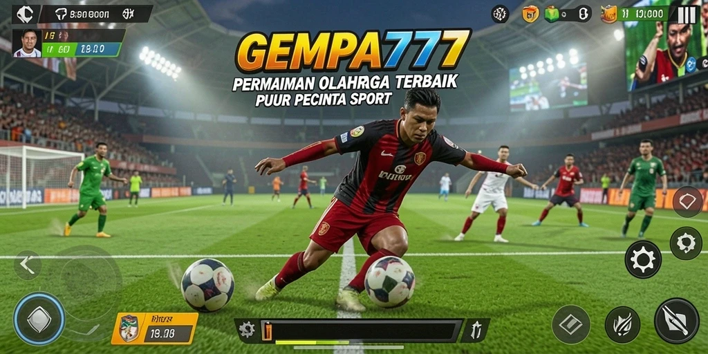Tangkapan layar gameplay seru dalam GEMPA777 dengan aksi olahraga yang intens.