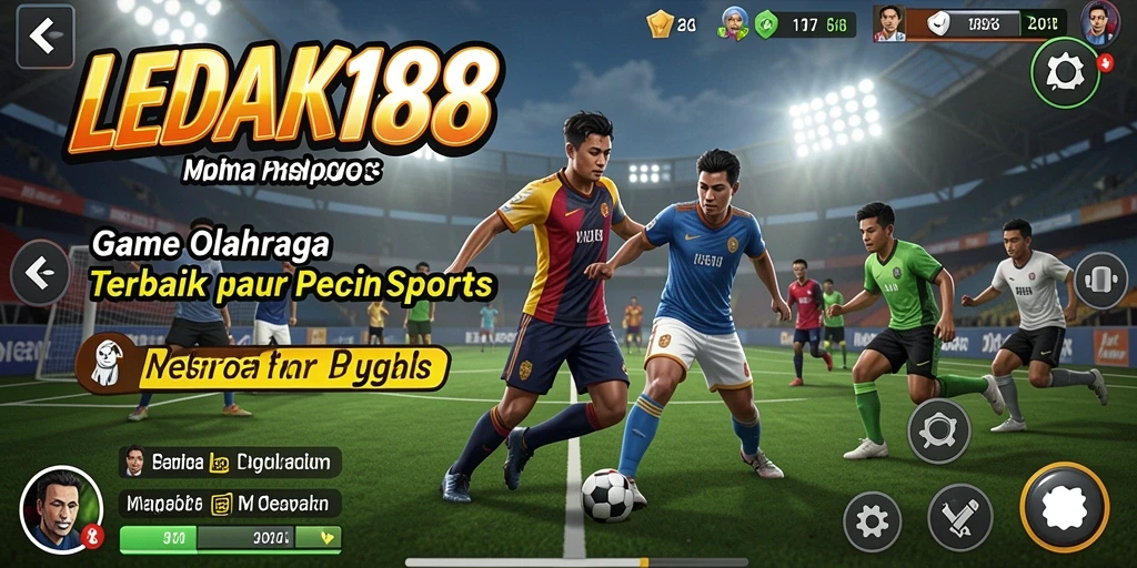 Tampilan gameplay seru dari LEDAK188 yang menguji keterampilan olahraga.