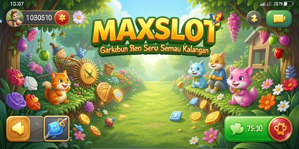 Screenshot gameplay lengkap dengan aktivitas berkebun yang menyenangkan.