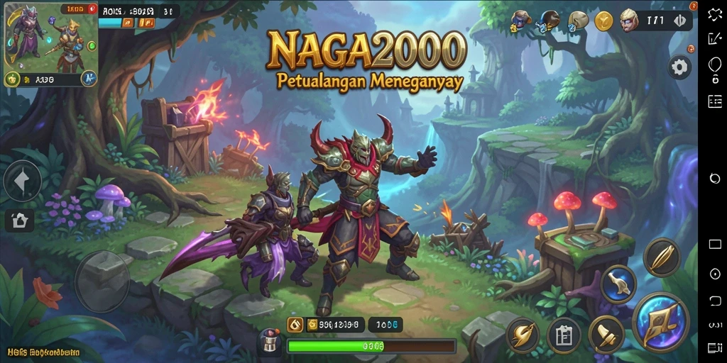 Tangkapan layar gameplay <strong>NAGA2000</strong> menampilkan aksi penuh petualangan.