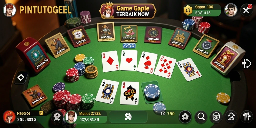 Screenshot gameplay Gaple menampilkan suasana seru dan menantang.