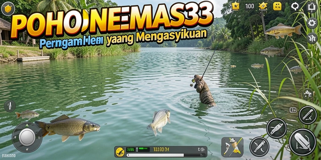 Gameplay seru POHONEMAS33 dengan pengalaman memancing yang mendalam.