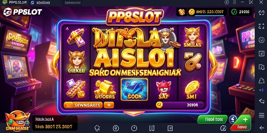 Screenshot dari gameplay PP8SLOT dengan mesin slot yang menarik.