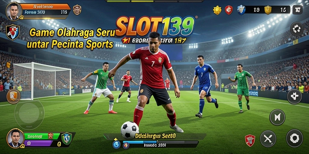 Screenshot menunjukkan aksi seru dalam permainan olahraga SLOT138.