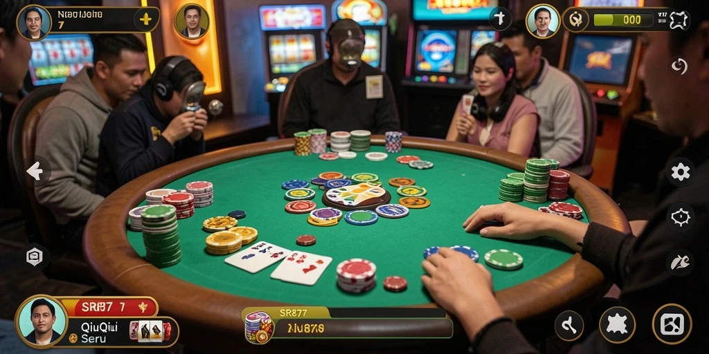 Gameplay QiuQiu seru dalam SR877 dengan grafik menawan.