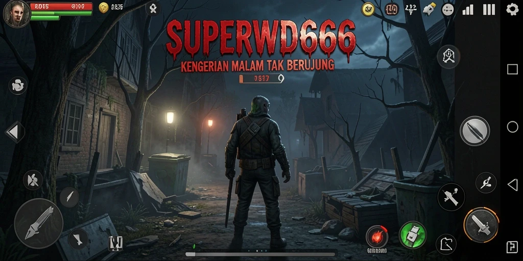 Tampilan gameplay SUPERWD666 yang menegangkan dan menyeramkan.